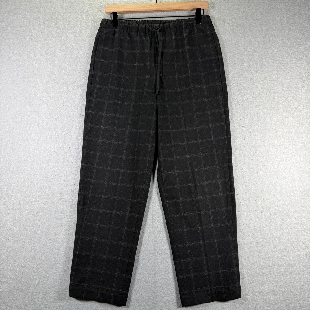 Aritzia The Group Babaton Plaid Drawstring Pants Size S Black Career Casual